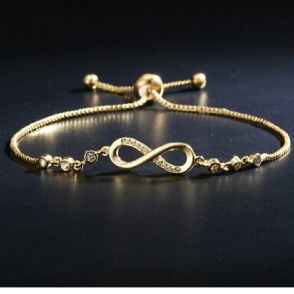 ❤️gorgeous infinity love gold adjustable bracelet